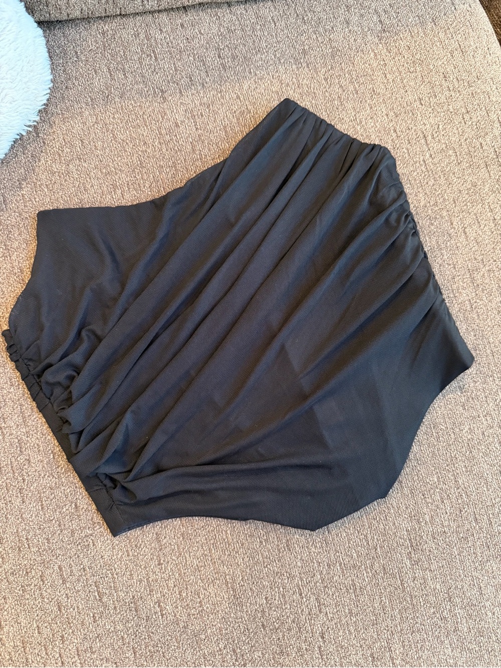 Structured zip up bustier top